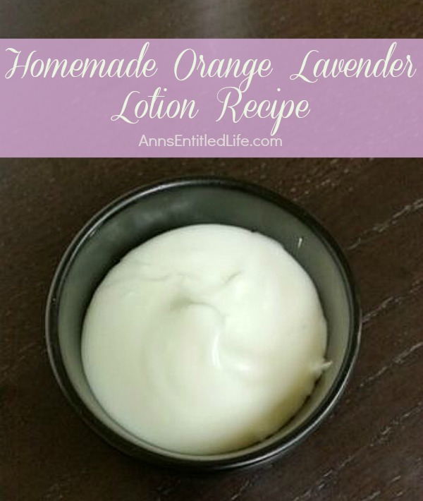 Homemade Orange Lavender Lotion Recipe