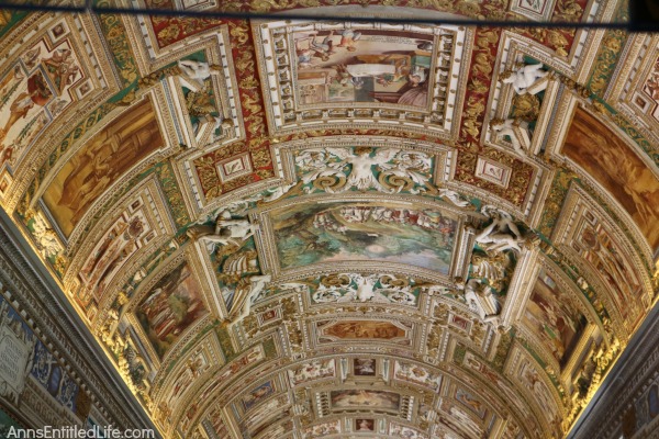 The Gallery of Maps ceiling at the Vatican