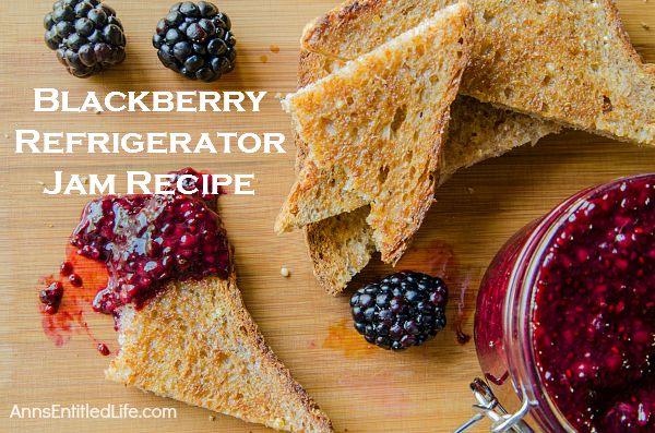 Blackberry Refrigerator Jam Recipe; this fast and easy blackberry refrigerator jam recipe is sugar free, pectin free, and totally delicious. This refrigerator jam can be made with practically any fresh berry. Make some today; your morning toast has never tasted so good!
