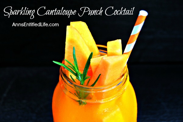 Sparkling Cantaloupe Punch Cocktail