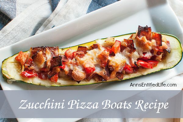Zucchini Pizza Boats Recipe; enjoy your pizza in a healthier new way by using a zucchini boat 