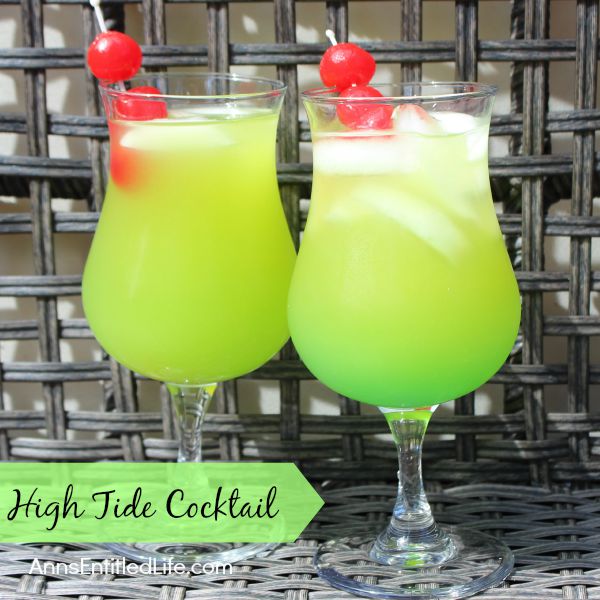 The High Tide Cocktail will remind you of warm summer days and fun times on the beach. A sweet, delicious rum cocktail with a touch of Midori citrus, the High Tide is a fabulous adult libation.