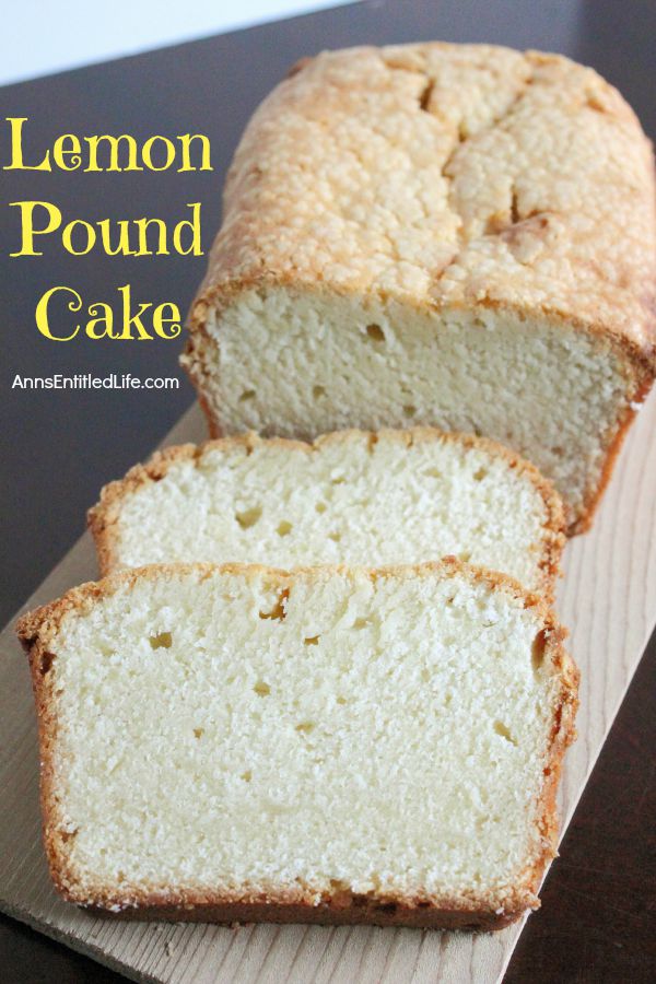 Lemon Pound Cake Recipe; this easy to make lemon pound cake recipe is great for eating fresh from the oven or freezing for later.  Moist, delicious, and oh so good for breakfast, dessert or a snack, this is one terrific lemon pound cake recipe!