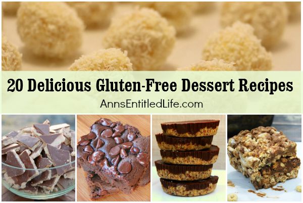 20 Delicious Gluten-Free Dessert Recipes; Gluten-free doesn't mean the end of dessert! These 20 Delicious Gluten-Free Dessert Recipes are delightful delicacies that are simply fabulous after lunch or dinner, or as an evening snack. If gluten-free is part of your daily diet try one of these luscious goodies! It will make your meal!