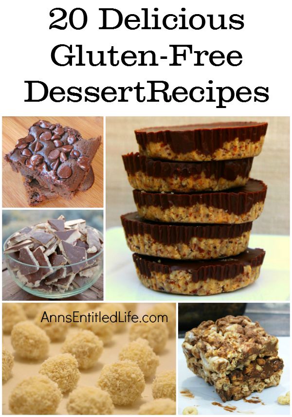 20 Delicious Gluten-Free Dessert Recipes; Gluten-free doesn't mean the end of dessert! These 20 Delicious Gluten-Free Dessert Recipes are delightful delicacies that are simply fabulous after lunch or dinner, or as an evening snack. If gluten-free is part of your daily diet try one of these luscious goodies! It will make your meal!