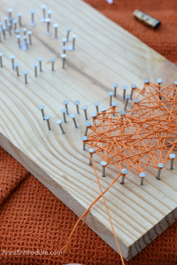 DIY Halloween String Art Trio: Ghost, Pumpkin and Bat; Halloween doesn't have to be spooktacular, sometimes it can be cute and whimsical. The ghost, pumpkin and bat in this string art project work well as a grown-up Halloween art project that is a touch fanciful.