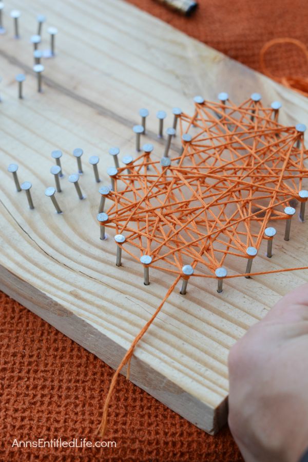 DIY Halloween String Art Trio: Ghost, Pumpkin and Bat; Halloween doesn't have to be spooktacular, sometimes it can be cute and whimsical. The ghost, pumpkin and bat in this string art project work well as a grown-up Halloween art project that is a touch fanciful.