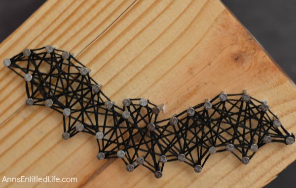 DIY Halloween String Art Trio: Ghost, Pumpkin and Bat; Halloween doesn't have to be spooktacular, sometimes it can be cute and whimsical. The ghost, pumpkin and bat in this string art project work well as a grown-up Halloween art project that is a touch fanciful.