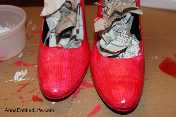 How To Easily Make Your Own Beautiful Ruby Glitter Slippers; ever wanted to own Dorthy from the Wizard of Oz Ruby Slippers? Well now you can make your own ruby slippers employing these simple step by step instructions. Using these easy how-to instructions you can make your own inexpensive, beautiful ruby red slippers with glitter and paint to for wear or for decor.  Also included, how to make your own glitter sneakers! You will love them!