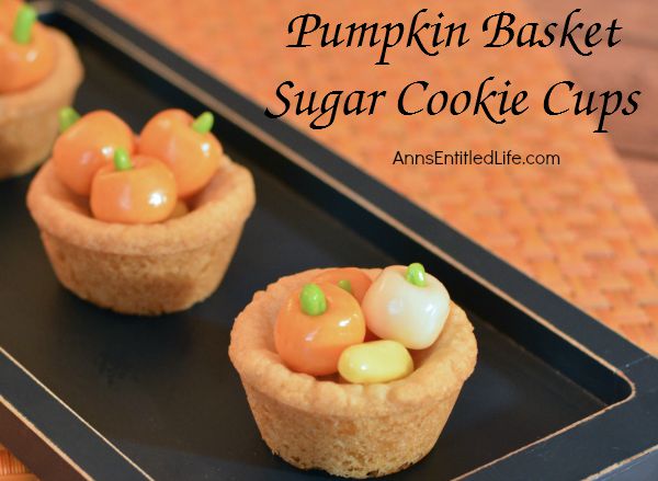 Pumpkin Basket Sugar Cookie Cups Recipe