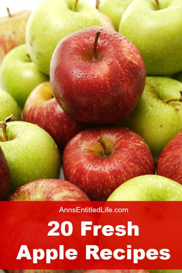 20 Fresh Apple Recipes; Celebrate fall's apple bounty with these mouthwatering sweet and savory apple dishes. To celebrate the apple harvest, here are 20 Fresh Apple Recipes; from jelly to pies to pizza and cakes, these delicious apple recipes are a welcome addition to any meal.