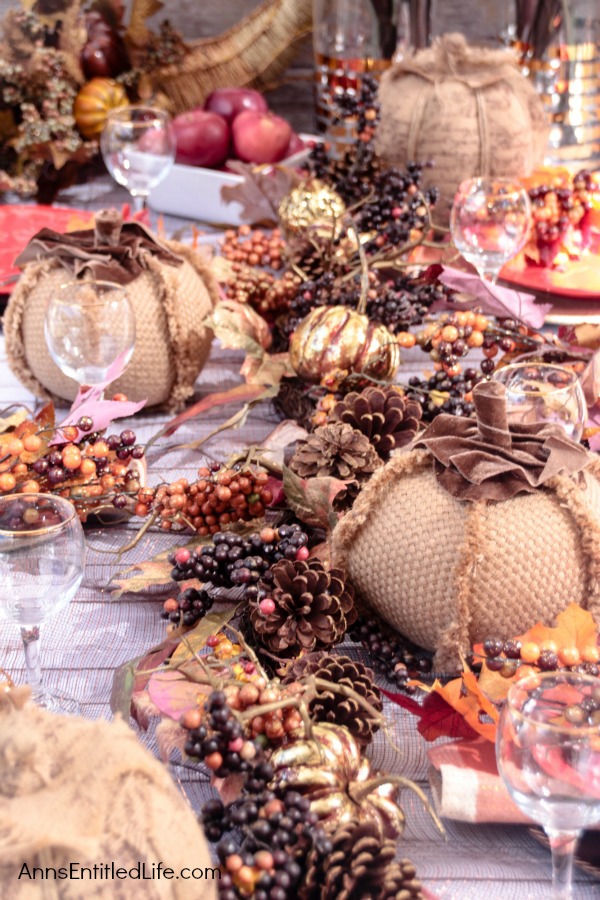 Easy Fall Tablescape Idea For You; Looking to dress up your table for Fall and Thanksgiving. It is time to change out the decor around your house to all things Fall! If you would like some tips on how to decorate your table for Fall or Thanksgiving, I have a beautiful and easy Fall Tablescape Idea for you.