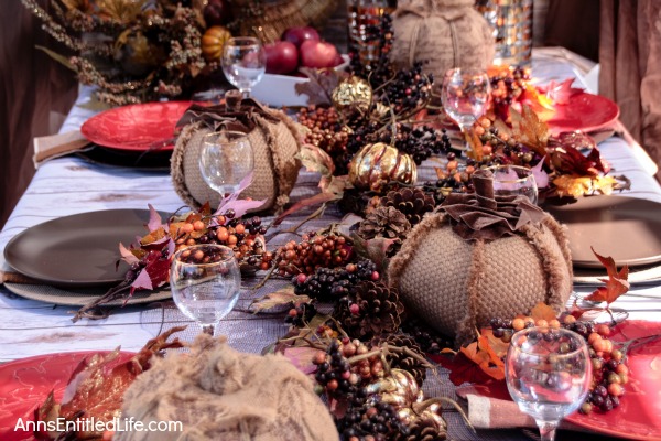 Easy Fall Tablescape Idea For You; Looking to dress up your table for Fall and Thanksgiving. It is time to change out the decor around your house to all things Fall! If you would like some tips on how to decorate your table for Fall or Thanksgiving, I have a beautiful and easy Fall Tablescape Idea for you.