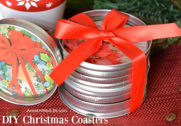 DIY Christmas Coasters. These DIY Christmas Coasters are cute and quite simple to make. This is a fantastic project to reuse old Christmas cards and to make a wonderful homemade gift for friends and family. These easy to make Christmas Coasters are unique, but usable. Plan ahead though because they do take time to cure.