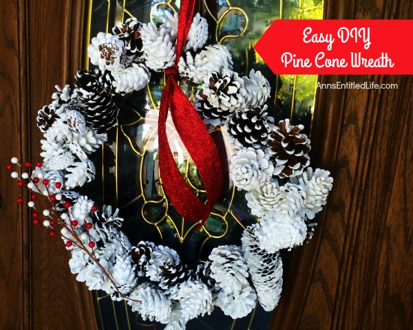 Easy DIY Pine Cone Wreath. Create a beautiful wreath with painted pine cones. Fabulous as fall, winter or spring decor, this Easy DIY Pine Cone Wreath is highly customizable. Step by step instructions make the entire process simple. You will be thrilled with the results of this inexpensive craft project!