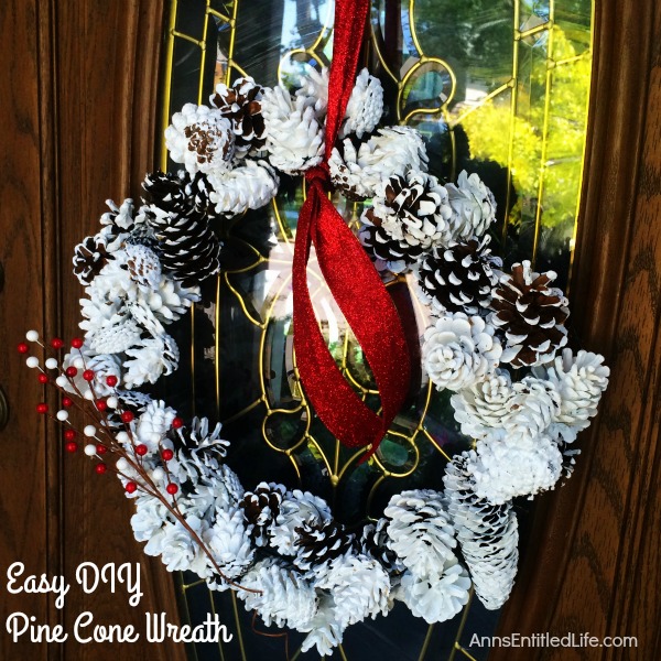 Easy DIY Pine Cone Wreath. Create a beautiful wreath with painted pine cones. Fabulous as fall, winter or spring decor, this Easy DIY Pine Cone Wreath is highly customizable. Step by step instructions make the entire process simple. You will be thrilled with the results of this inexpensive craft project!