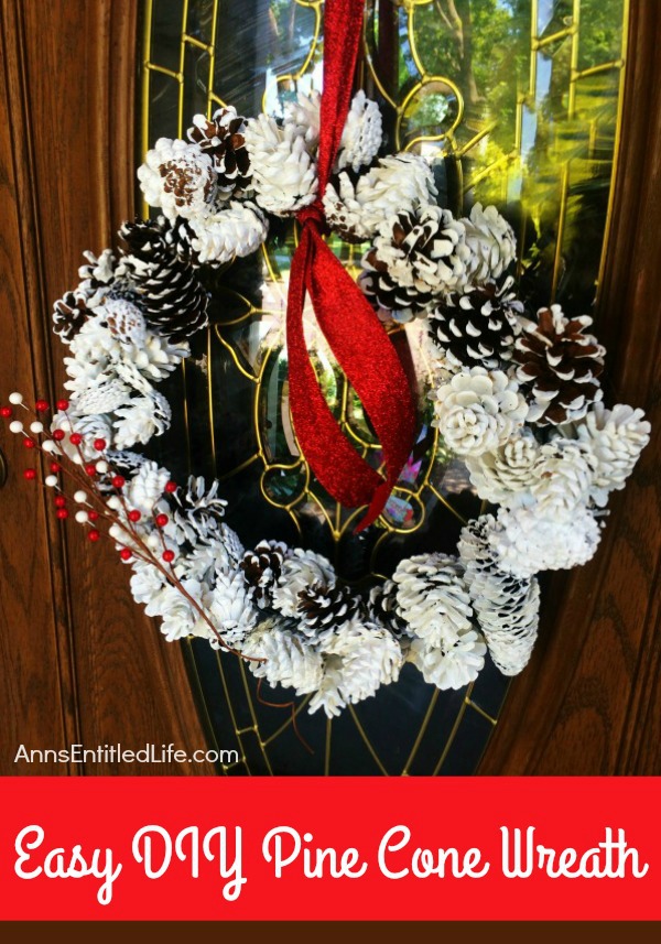 Easy DIY Pine Cone Wreath. Create a beautiful wreath with painted pine cones. Fabulous as fall, winter or spring decor, this Easy DIY Pine Cone Wreath is highly customizable. Step by step instructions make the entire process simple. You will be thrilled with the results of this inexpensive craft project!