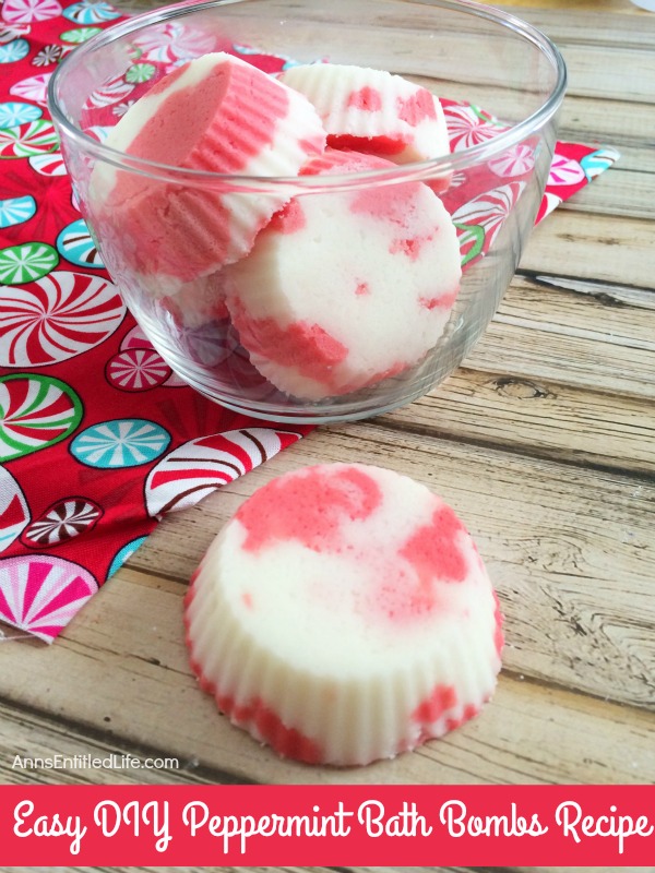 Easy DIY Peppermint Bath Bombs Recipe. Make bath and shower time  fresh and fabulous with these easy to make, Homemade Peppermint Bath Bombs. The cool aromatic scent of peppermint will energize your senses, clear your nasal passages and perk up your day! Use these Easy DIY Peppermint Bath Bombs to pamper and sooth yourself or give these homemade bath fizzies as gifts for any special occasion.