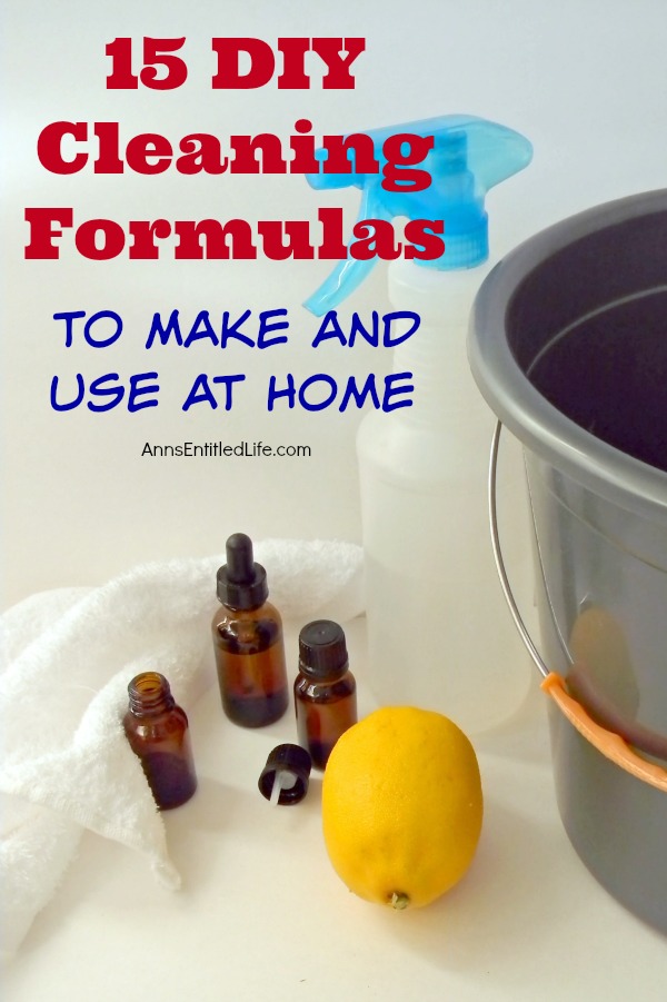 15 DIY Cleaning Formulas to Make and Use at Home. Homemade cleaning formulas are some of the easiest recipes you will ever make. Try these 15 DIY cleaning formulas to make yourself and use in your home.