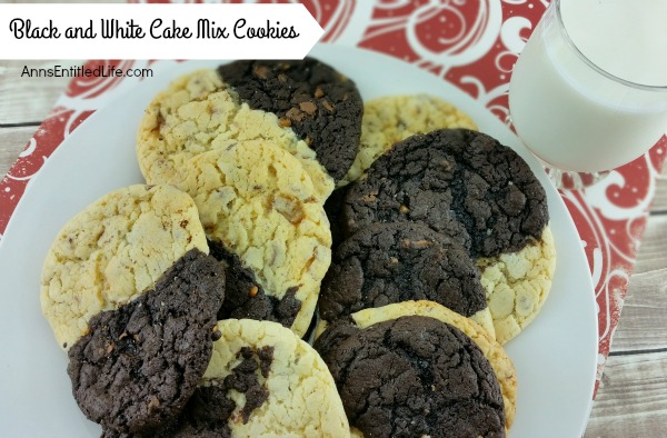 Black and White Cake Mix Cookies 