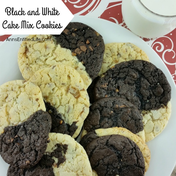 The classic Black and White Cookie made easy! Use a cake mix to make these delicious cookies that taste like the finest melding of a sugar cookie and a brownie. Fast and easy to make, these cookies are real crowd-pleasers.