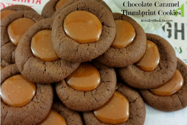 Chocolate Caramel Thumbprint Cookies Recipe. If you like thumbprint cookies, you will love this delicious update to that old classic recipe. These chocolate caramel thumbprint cookies combine the rich taste of chocolate with the smooth taste of caramel for a truly decadent cookie!