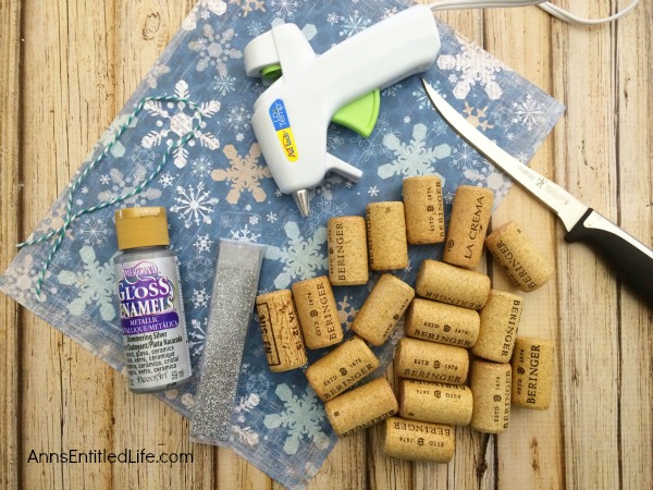 DIY Cork Snowflake Ornament. If you have saved wine corks, this is a cute and easy holiday craft for you! Make your own snowflake ornaments to hang on your Christmas tree, to give as gifts, or as a fun and simple craft to keep the kids busy on a cold winter day.