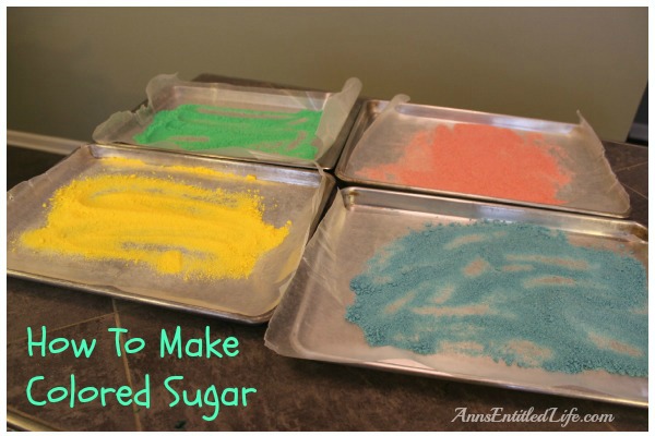 How To Make Colored Sugar. An inexpensive, and easy to make, cookie decoration is colored sugar. This is an easy tutorial on how to make colored sugar!