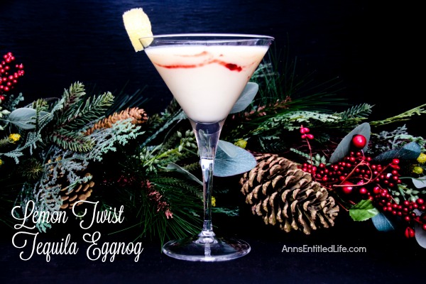 Lemon Twist Tequila Eggnog Recipe. Tequila and eggnog are a fabulous combination. The added zest of lemon makes this an irresistible cocktail. Update your eggnog this holiday season and enjoy this great tasting Lemon Twist Tequila Eggnog libation.