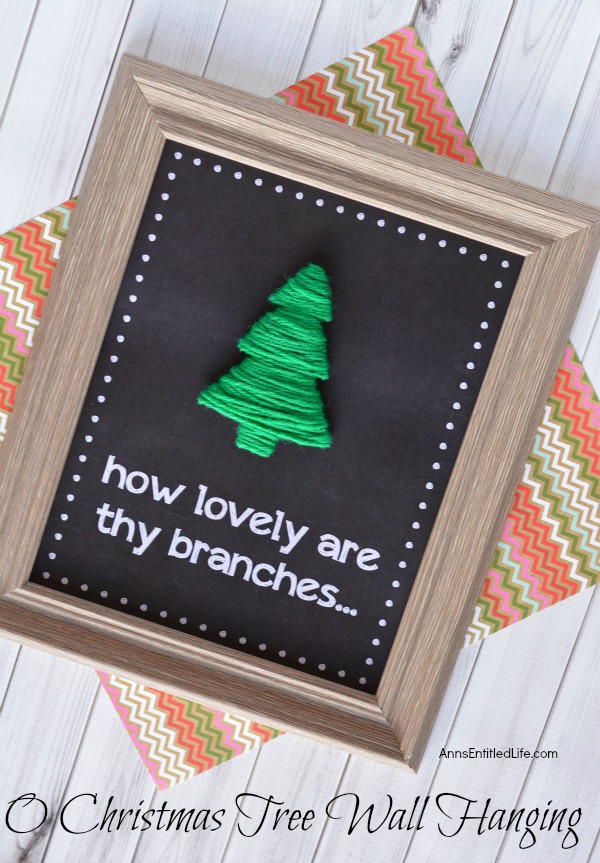 O Christmas Tree Wall Hanging. An adorable piece of wall art for the holidays. This O Christmas Tree wall hanging is simple and inexpensive to make. Give it as a gift or display it in your own home this holiday season.