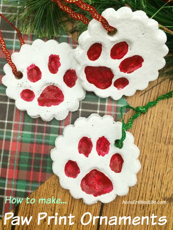 Paw Print Ornaments. Make Your Own Paw Print Ornaments in just minutes, and cherish the results forever. Now you can decorate for the holidays with a paw print of your favorite pet, without an expensive paw print kit!  Follow these easy step by step directions and hold dear the memories of your furry friend for a lifetime.