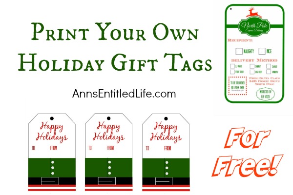 Print Your Own Christmas Gift Tags. Print your own gift tags this holiday season, for free!  Save the cost of store bought Christmas gift tags and print these instead.