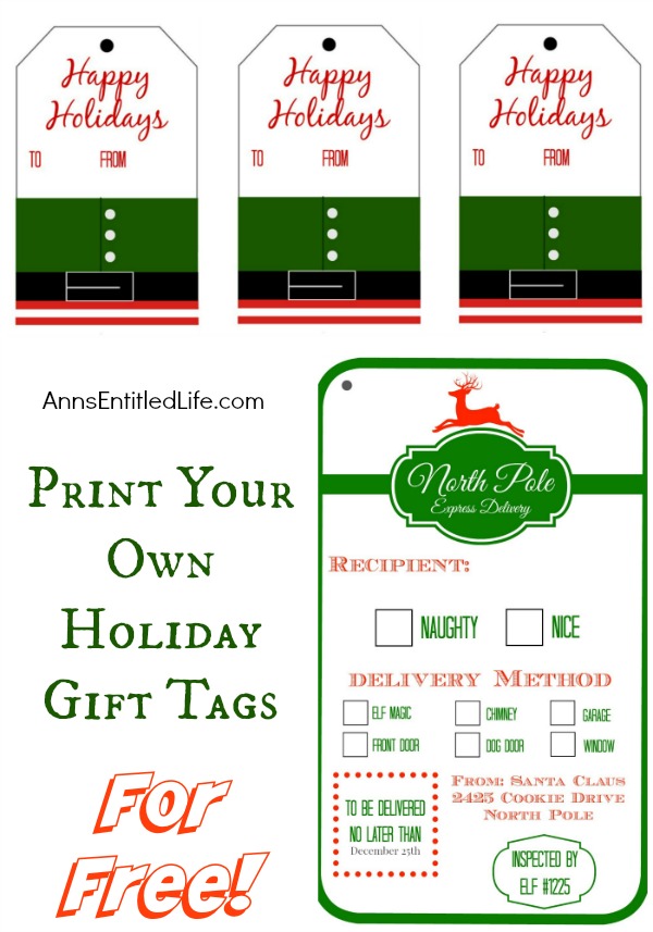 Nice List Printable Christmas Gift Tags