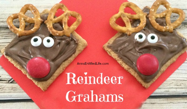 Reindeer Grahams Cookie Recipe. A super simple cookie recipe you can make with your children or grandchildren. These Reindeer Grahams are an adorable, tasty and just plain fun holiday treat!