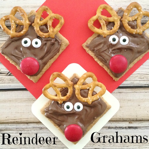 Reindeer Grahams Cookie Recipe. A super simple cookie recipe you can make with your children or grandchildren. These Reindeer Grahams are an adorable, tasty and just plain fun holiday treat!