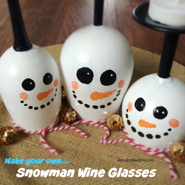 DIY Wine Glass Snowman. Make your own adorable Wine Glass Snowman. This step by step tutorial will show you how to easily make wine glass snowman which are perfect for a centerpiece, mantel decor or table decorations through the winter season. If you are looking for a cute winter craft project, this is it!