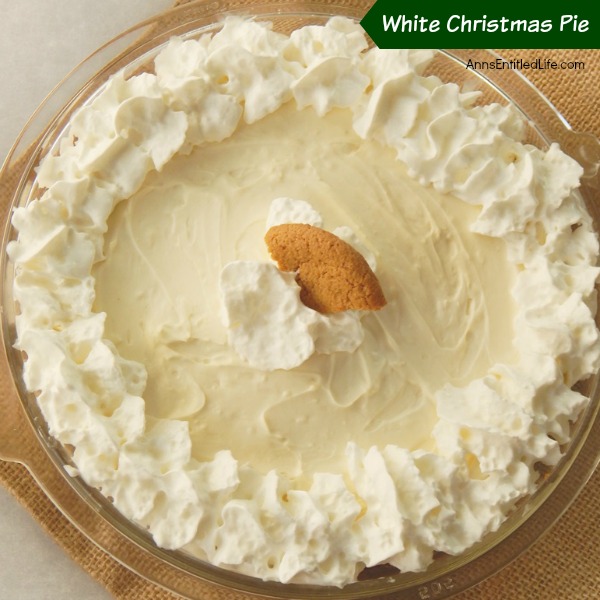 White Christmas Pie Recipe. This luscious, easy to make holiday pie is simply incredible. Spicy gingersnaps combine with sweet cream for a delicious dessert you will definitely want to save room for!