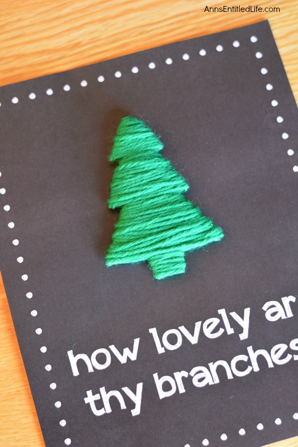 O Christmas Tree Wall Hanging. An adorable piece of wall art for the holidays. This O Christmas Tree wall hanging is simple and inexpensive to make. Give it as a gift or display it in your own home this holiday season.