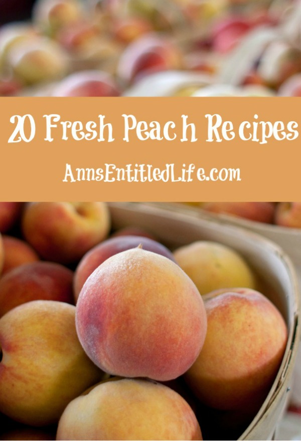 20 Fresh Peach Recipes. Savor sweet, juicy peaches this summer these exceptional peach recipes. From cobblers to jams, butters and drinks, these 20 fresh peach recipes are a welcome addition to any meal.