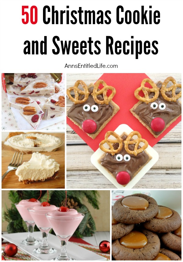 50 Christmas Cookie and Sweet Recipes. Here is a list of more than 50 cookie and sweet recipes perfect for a holiday party, Christmas dessert, or even a cookie exchange. There is a delicious dessert recipe just waiting to be served at your holiday function, so be sure to check out this long list of holiday treats.