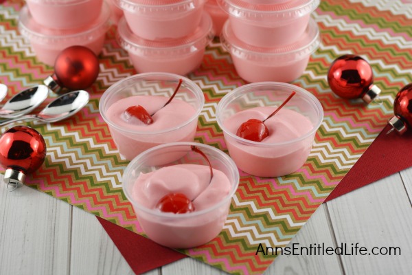 Rudolph's Cherry Red Nose Pudding. A delicious pudding recipe that is great any time of year! Make ahead as pudding shots, or serve as a dessert. This amazing  pudding recipe is best reserved for adults.