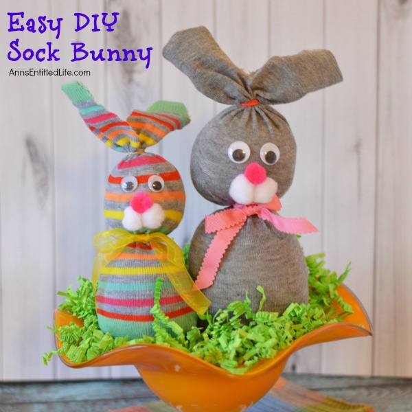 No Sew Sock Bunny. Make your own adorable no sew sock bunnies! These no sew sock bunnies  are the perfect craft for Easter. Easy to make, the no sew sock bunny will delight work well as table decor, make a cute gift and more. Versatile and highly customizable, these No Sew Sock Bunnies will delight children and adults alike.