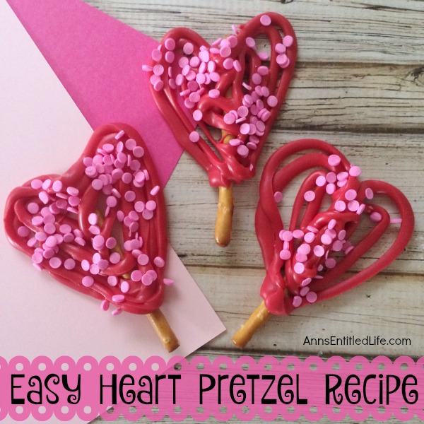 Easy Heart Pretzel Recipe. These 3 ingredient, adorable Heart Pretzels are easy to make! Wrap them up for school treats, or serve to friends and family as a special snack! Everyone will love these Easy Heart Pretzels.