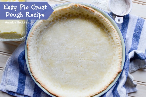 Easy Pie Crust Dough Recipe. This slightly sweet, easy to make pie dough is great with all types of pies.  Cook just the pie crust to use with cream pies, or use the dough uncooked with fruit or meat pies.