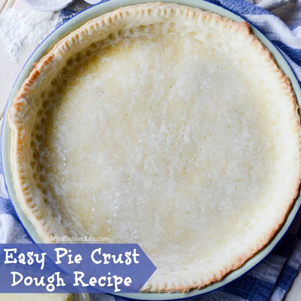 Easy Pie Crust Dough Recipe. This slightly sweet, easy to make pie dough is great with all types of pies.  Cook just the pie crust to use with cream pies, or use the dough uncooked with fruit or meat pies.