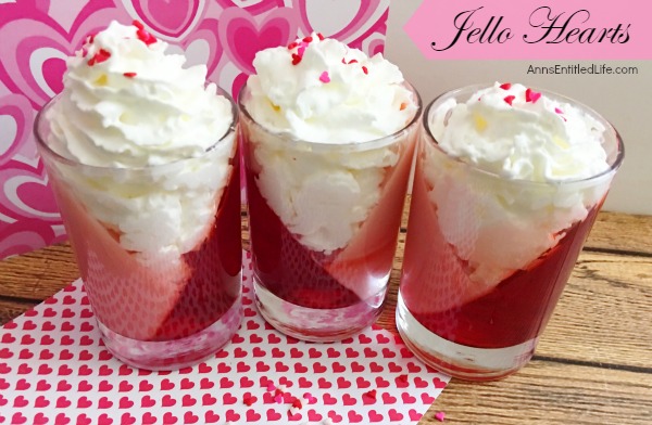 Jello Hearts Recipe. Delicious jello hearts are a fun and fabulous sweet treat for adults and kids alike. Simple to make, these delightful little cups of goodness will put a smile on your children's faces.