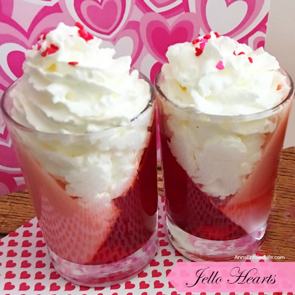 Jello Hearts Recipe. Delicious jello hearts are a fun and fabulous sweet treat for adults and kids alike. Simple to make, these delightful little cups of goodness will put a smile on your children's faces.