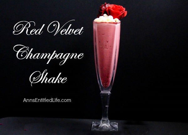 Red Velvet Champagne Shake Recipe. A delightfully decadent, truly delicious adult milkshake, this Red Velvet Champagne Shake is perfect for a special occasion, weekends by the fire, or simply to enjoy with a special someone anytime!