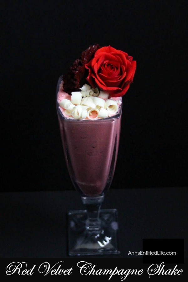 Red Velvet Champagne Shake Recipe. A delightfully decadent, truly delicious adult milkshake, this Red Velvet Champagne Shake is perfect for a special occasion, weekends by the fire, or simply to enjoy with a special someone anytime!