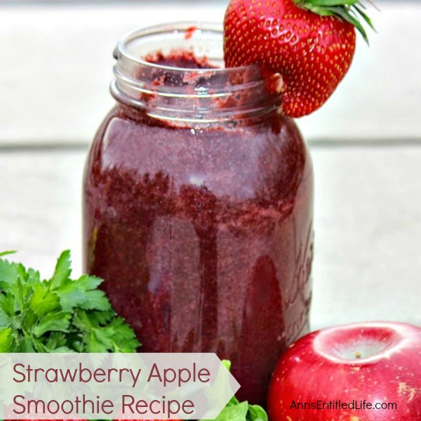 Strawberry Apple Smoothie Recipe. Having a great tasting smoothie in the morning is an awesome way to kick-off the day. When that smoothie is good for you to boot, that is even better! Begin your day with this delicious, good for you Strawberry Apple Smoothie Recipe.